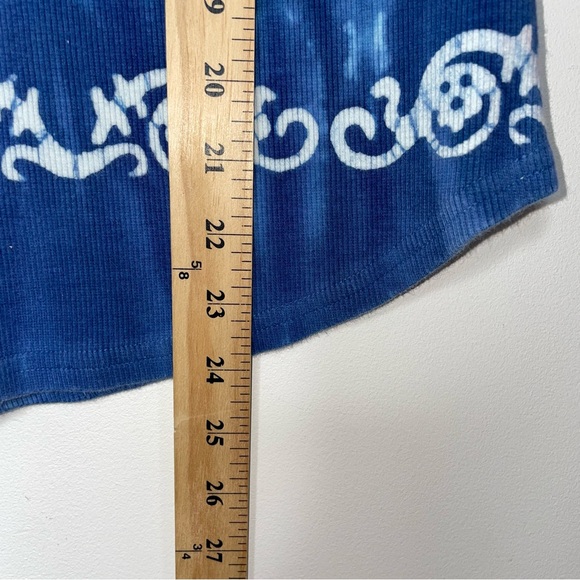 Gramicci Women's Vintage Tank Top Ribbed Cotton Blend Size L Tye Dye Blue USA - Picture 10 of 10